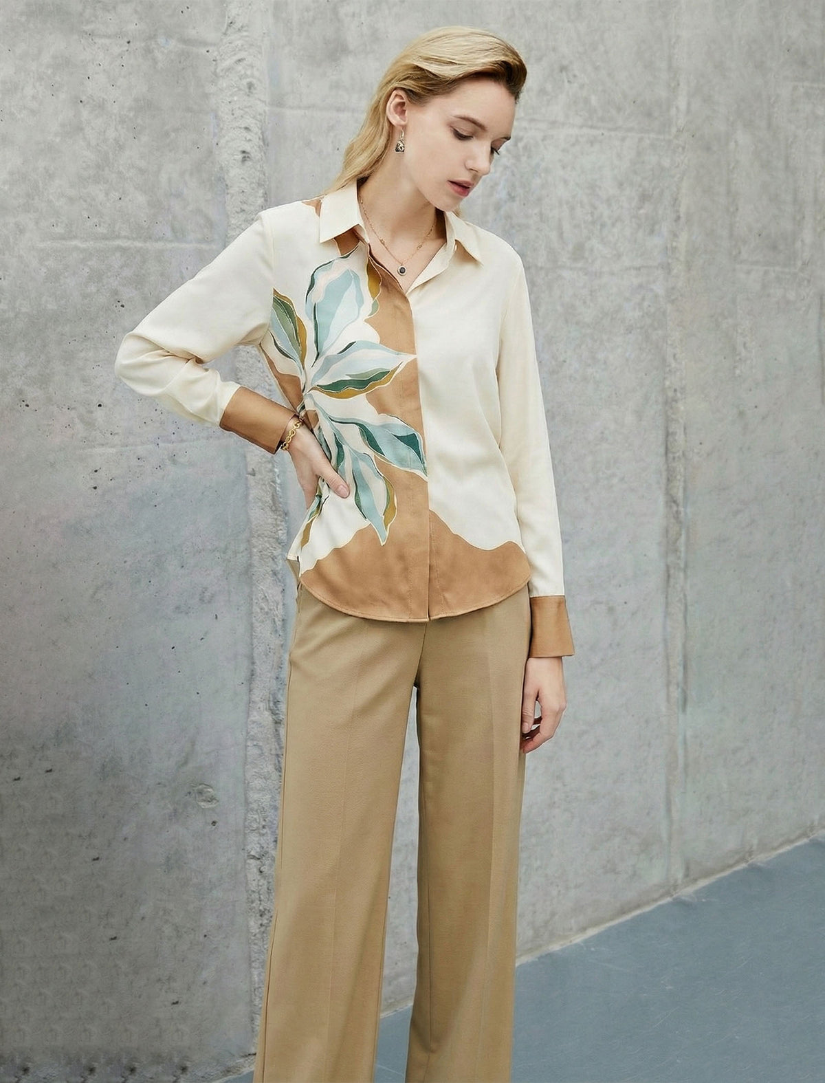 Mulberry Silk Floral Print Blouse