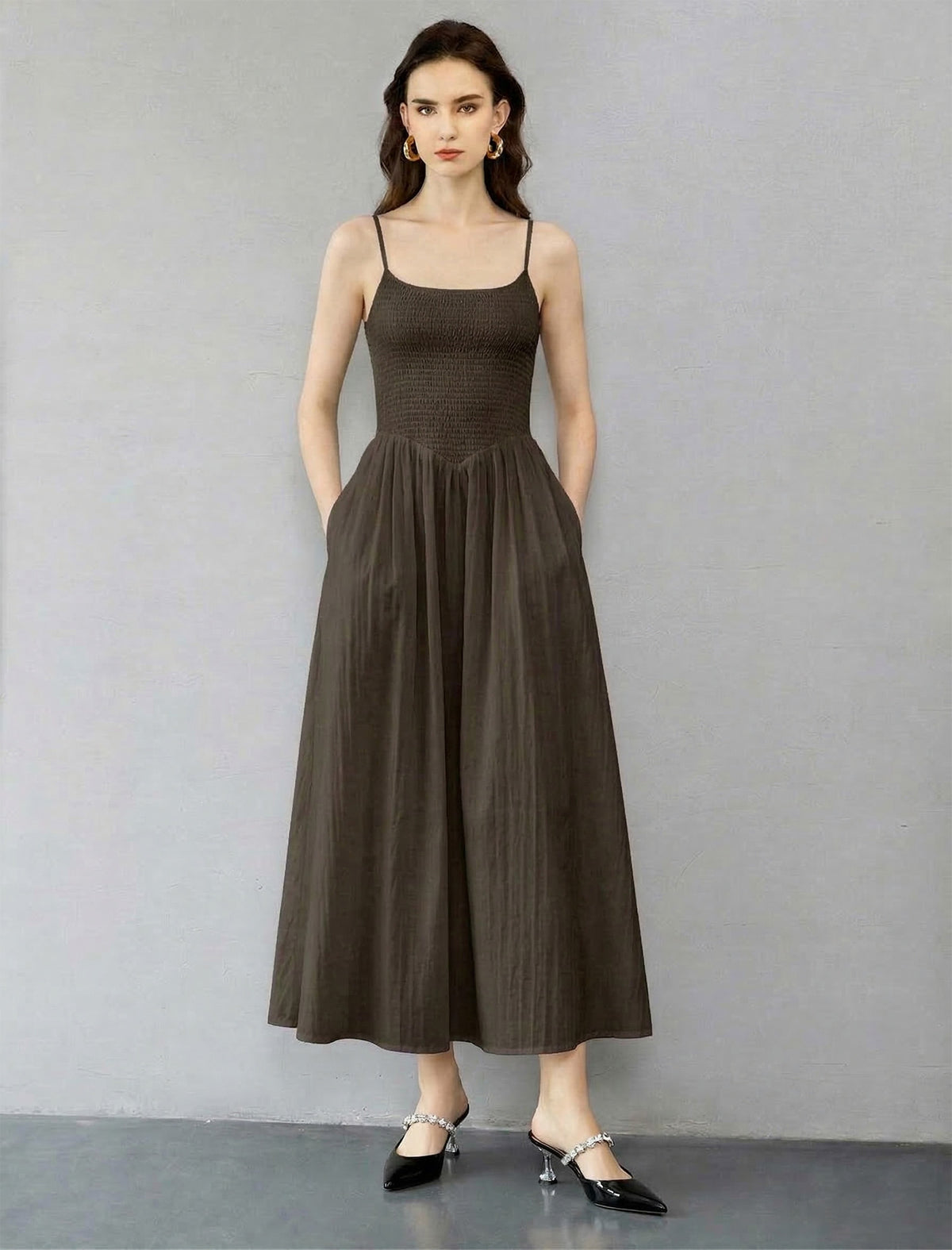Smocked Cotton Cami Sundress