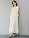 Intricate Pleated Halter Neck Gown
