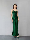 Flowing Silk Open-Back Slip Gown
