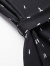 Black And White Polka Dot Short Sleeve Midi Dress