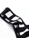Striped Knit Square Neck Slim Fit Tank Top