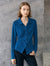 Vintage Pleated Button Textured Detail Polo Shirt