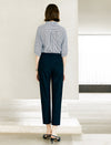 Simple Striped Jacquard Button-Down Shirt