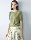 Waffle Round Neck Knit Top
