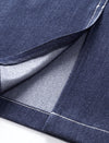 Vintage-Inspired Denim 3/4 Sleeved Knee Length Dress