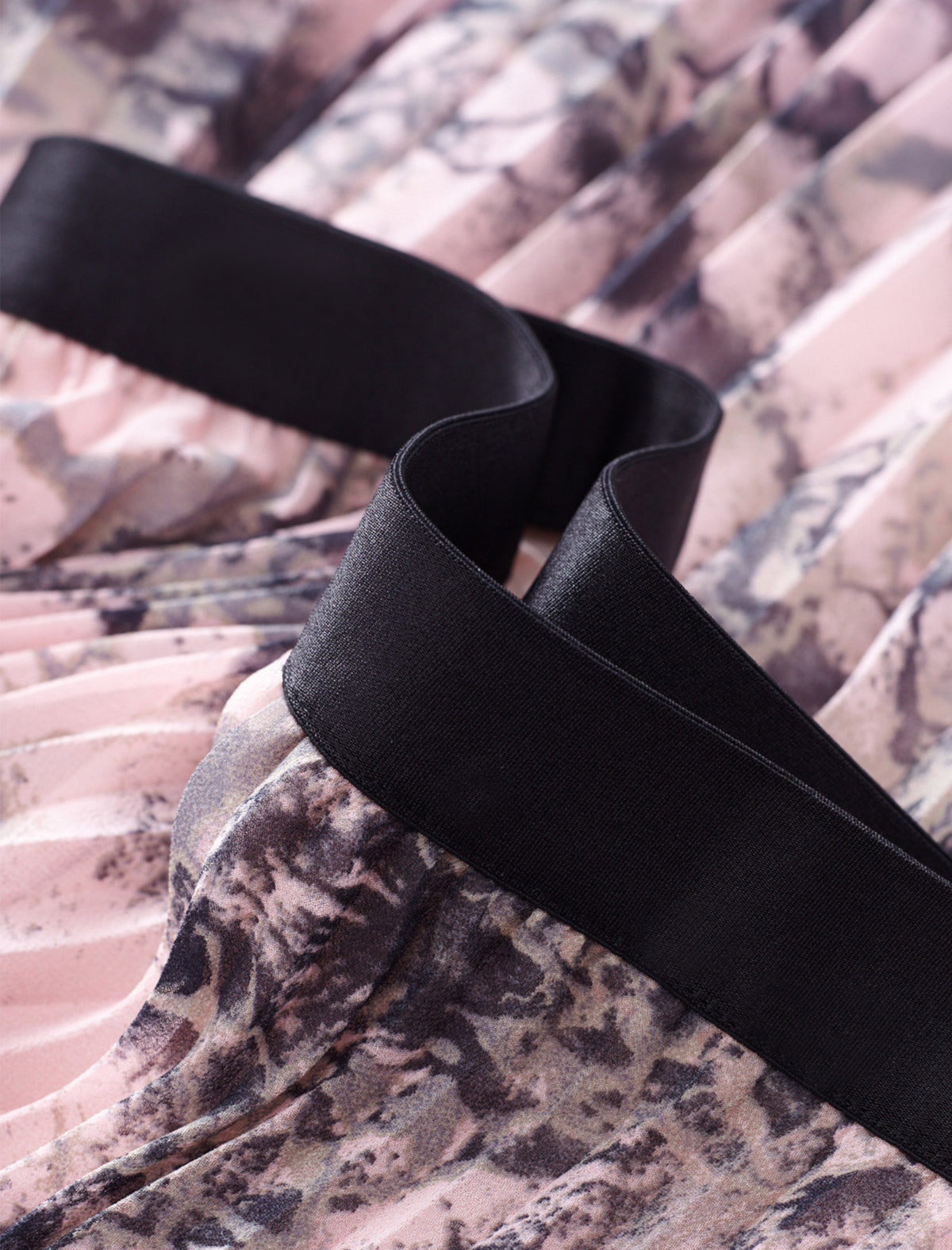 Chiffon Tie Dye Sun Pleated Midi Skirt