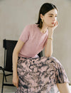 Textured Knit Round Neck Top