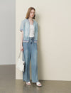 Light Wash Straight-Leg Jeans